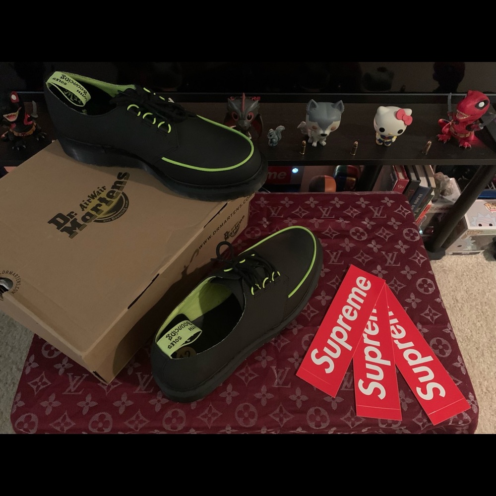 DR. MARTEN’S Ramsey Alt 1461 Black Green Oxford VERY RARE Men’s US 12 - Picture 2 of 8